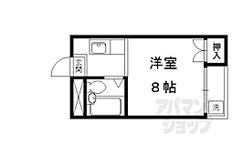 メゾン加後 2階1Kの間取り