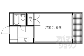 メゾンジョアパートI 203 ｜ 京都府京都市左京区松ケ崎西山（賃貸マンション1K・2階・20.65㎡） その2