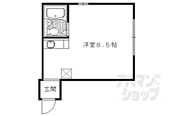 叡山電鉄叡山本線 一乗寺駅 徒歩7分の賃貸アパート 2階ワンルームの間取り