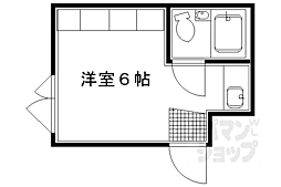 叡山電鉄叡山本線 修学院駅 徒歩7分の賃貸アパート 1階ワンルームの間取り