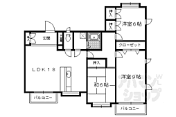 叡山電鉄鞍馬線 岩倉駅 徒歩4分の賃貸アパート 2階3LDKの間取り