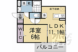 ＧＲＡＭＭ北大路 1階1LDKの間取り
