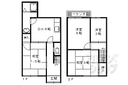 上賀茂西後藤町32−4貸家 4DKの間取り