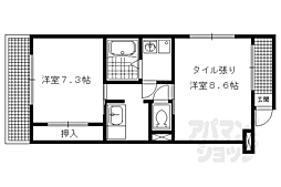 ラヴィラレーヴ柊 2Kの間取図画像