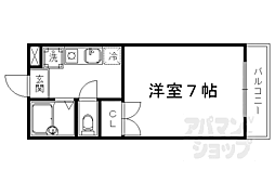 ハイツポポロ 1階1Kの間取り