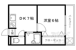 榊田マンション 3階1DKの間取り