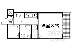 京都市営烏丸線 鞍馬口駅 徒歩19分の賃貸マンション 1階1Kの間取り