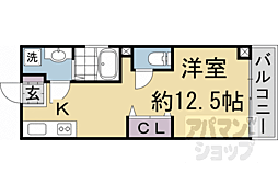 ハイツじょうもんI 2階ワンルームの間取り