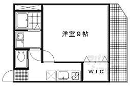 京都市営烏丸線 丸太町駅 徒歩13分の賃貸マンション 1階1Kの間取り