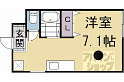 きんこん館 2階ワンルームの間取り