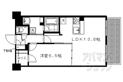 叡山電鉄叡山本線 元田中駅 徒歩9分の賃貸マンション 1階1LDKの間取り