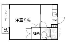 ジュネスドミール 3階1Kの間取り