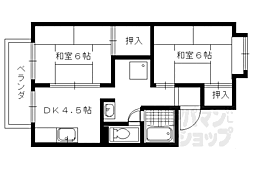 パストラルハイツ 1階1LDKの間取り