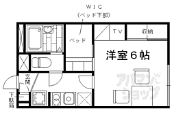阪急京都本線 大宮駅 徒歩7分の賃貸アパート 1階1Kの間取り