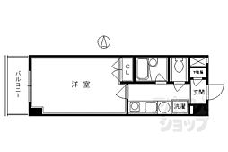 阪急京都本線 大宮駅 徒歩5分の賃貸マンション 8階1Kの間取り