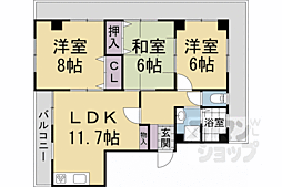 Progress北野 3LDKの間取図画像