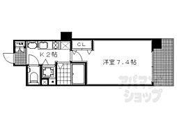 叡山電鉄叡山本線 修学院駅 徒歩2分の賃貸マンション 2階1Kの間取り
