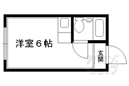 キュービックハウス ワンルームの間取図画像