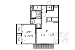 ＭＩＴＡＲＡＩ 2階1LDKの間取り