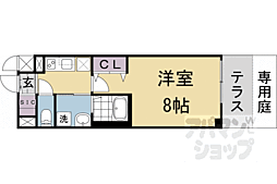 叡山電鉄叡山本線 修学院駅 徒歩6分の賃貸マンション 1階1Kの間取り