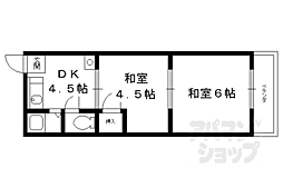 柊谷ハイツ 2DKの間取図画像