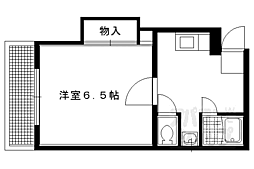叡山電鉄叡山本線 修学院駅 徒歩5分の賃貸マンション 3階1Kの間取り