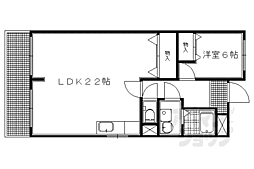 叡山電鉄鞍馬線 岩倉駅 徒歩3分の賃貸マンション 3階1LDKの間取り