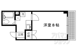 メゾンジョアパートII 3階1Kの間取り
