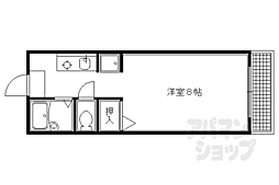 叡山電鉄叡山本線 茶山・京都芸術大学駅 徒歩3分の賃貸アパート 2階1Kの間取り