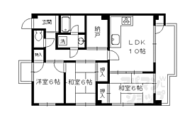 グレース北園 3LDKの間取図画像