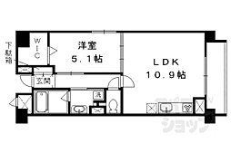 ラ・ルーチェ北大路 1LDKの間取図画像