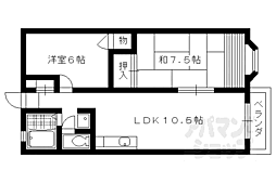 Lアポルテ 2LDKの間取図画像