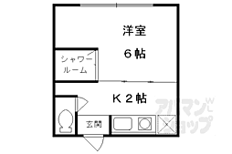 あさひアパートメント 1Kの間取図画像