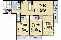 ルコアン堀川今宮 3LDKの間取図画像