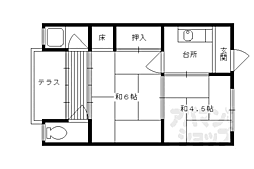太田マンション 2Kの間取図画像