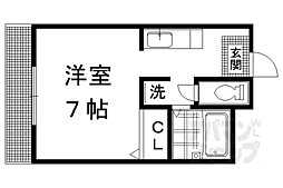 ラトゥール石龍 1Kの間取図画像