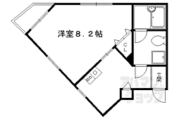 紫明フラッツ 1Kの間取図画像