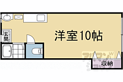 紫野ハイツ ワンルームの間取図画像