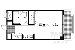 おおきに百万遍サニーアパートメント 1Kの間取図画像