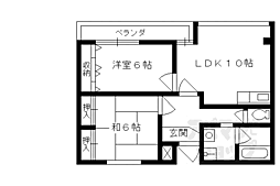 前川田ビル 2LDKの間取図画像