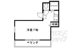 コットンハウス95 1Kの間取図画像