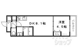 アドバンス京都北大路レフィナード 1LDKの間取図画像