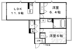 シャーメゾン舟山 2LDKの間取図画像