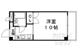 メゾン二葉 1Kの間取図画像