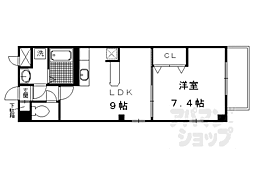サニーコンフォート北山 1LDKの間取図画像