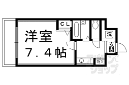 アローズマンション 1Kの間取図画像