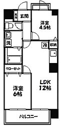 ラ・ルミエール 2LDKの間取図画像