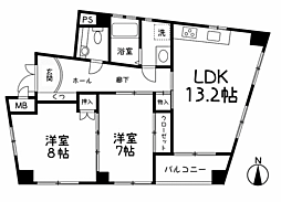 ヴェルテクス池袋 2LDKの間取図画像
