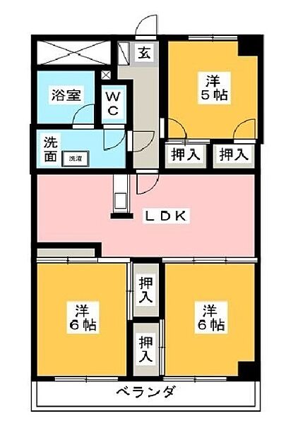 マリンスクエア ｜三重県津市柳山津興(賃貸マンション3LDK・3階・71.00㎡)の写真 その2