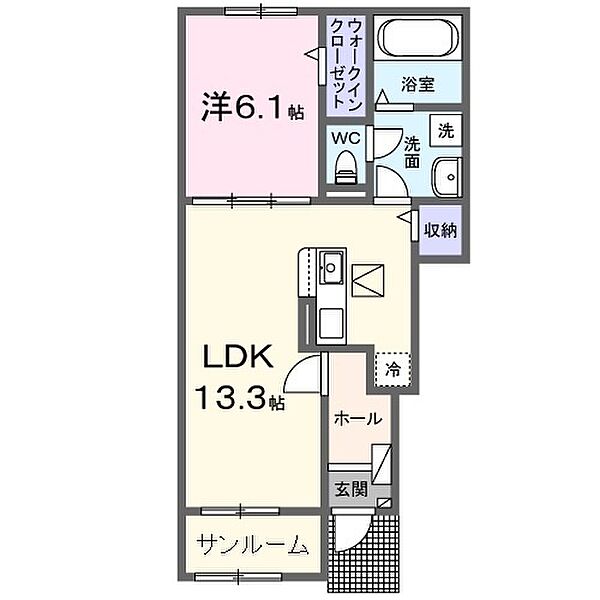 グラディート 102｜三重県津市白塚町(賃貸アパート1LDK・1階・50.05㎡)の写真 その2